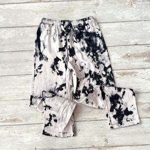 Boys S 5/6 Tie Dye Black & White Print Sweatpants Joggers Sweats Pants Size 5T 6